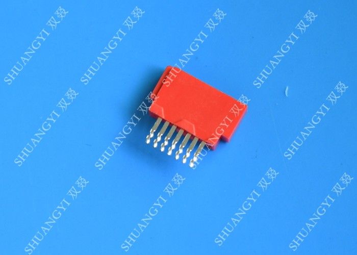 Red 1.27mm ESATA Port Connector , Crimp Type Electronics Male ESATA Connector