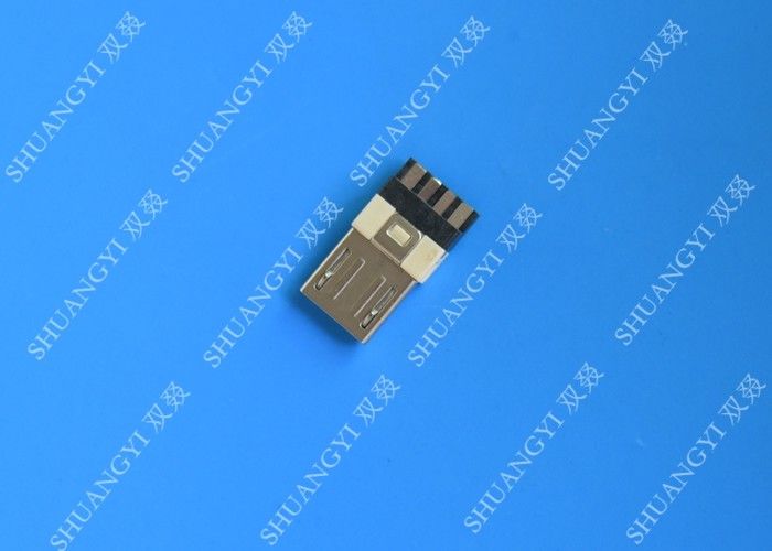 5 Pin Mobile Phone Waterproof Micro USB Connector , Male Type A USB Connector