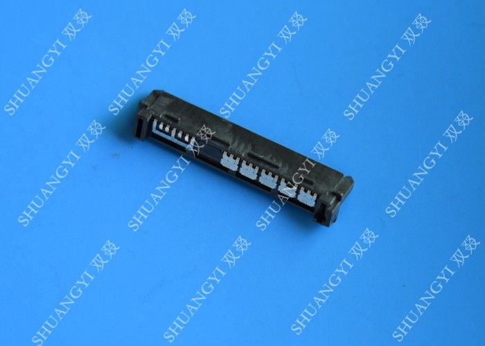 Right Angle Wafer Wire To Board Connectors , Black Wire To Board Crimp Style Connectors