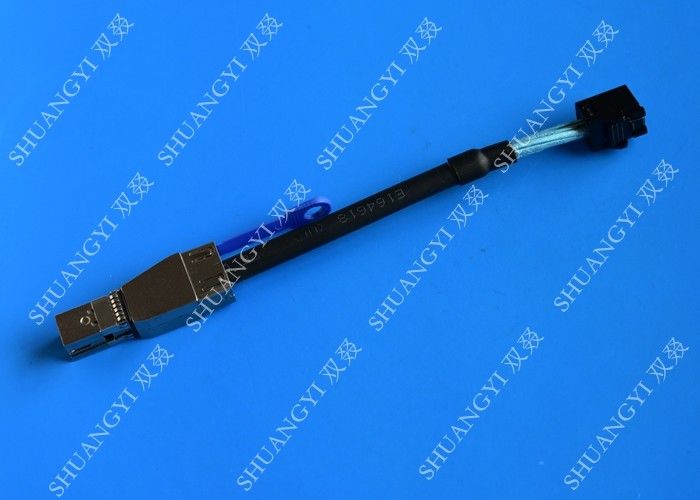 0.3 M Black Serial Attached SCSI Cable External HD Mini SAS SFF-8643 To SFF-8644 Cable