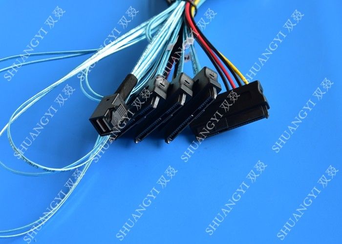 0.5m SFF-8643 to 4xSFF-8482 Internal SAS Cable SAS 29Pin for Power
