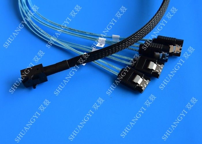 Internal HD Mini SAS (SFF-8643) to 4 SATA Reverse Breakout Cable 0.5m