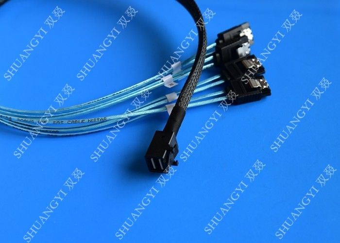 Internal HD Mini SAS (SFF-8643) to 4 SATA Reverse Breakout Cable 0.5m