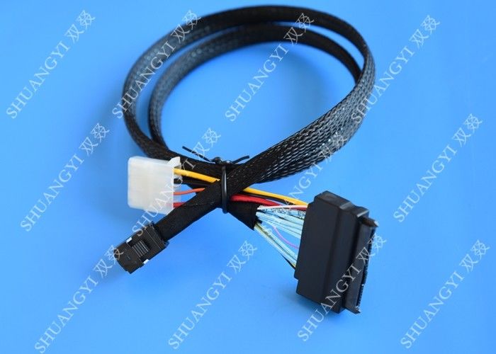 2.5FT Mini SAS HD Cable Internal Mini SAS SFF 8643 to U.2 SFF 8639 Cable with 4 Pin SATA Power Connector for Workstation