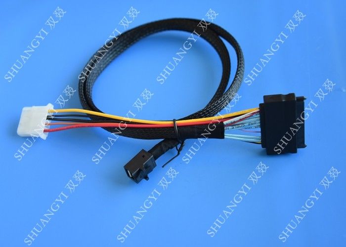 2.5FT Mini SAS HD Cable Internal Mini SAS SFF 8643 to U.2 SFF 8639 Cable with 4 Pin SATA Power Connector for Workstation