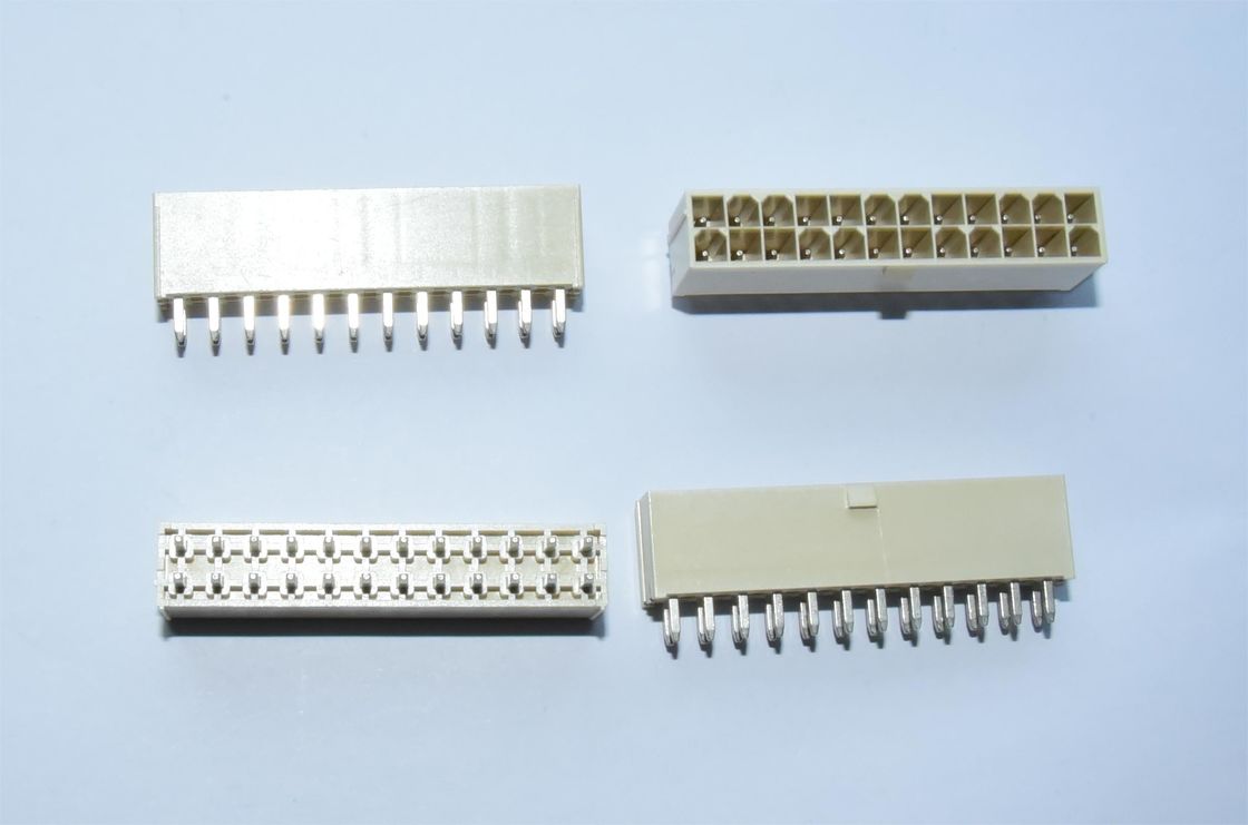 Double Row 2x12P Natural Straight Pin Header with Tin Plated Pins for High-Density Connections on PCB