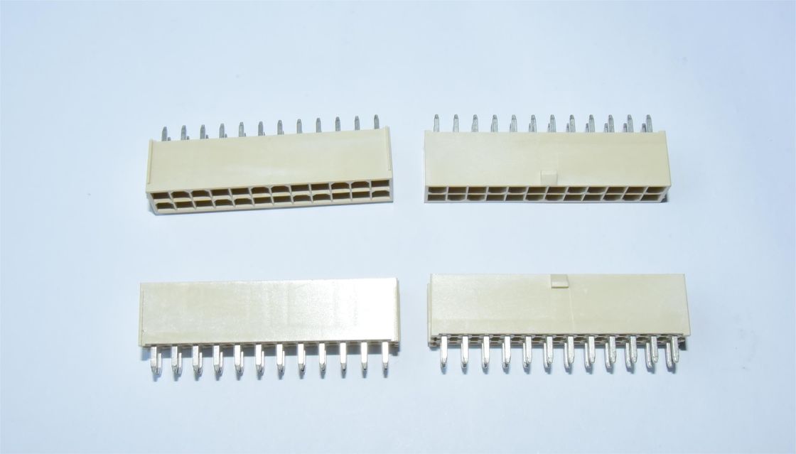 Double Row 2x12P Natural Straight Pin Header with Tin Plated Pins for High-Density Connections on PCB