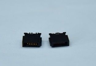 SATA 06pin Famale Solder Type 180° Au 30u'' Plated Wire to Board Connector