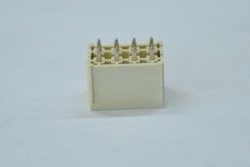 Double-Row 2*4 Natural Color Straight Pin Header Tin 100u'' External Leakage 3.0mm Terminals