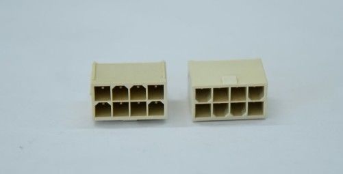 Double-Row 2*4 Natural Color Straight Pin Header Tin 100u'' External Leakage 3.0mm Terminals