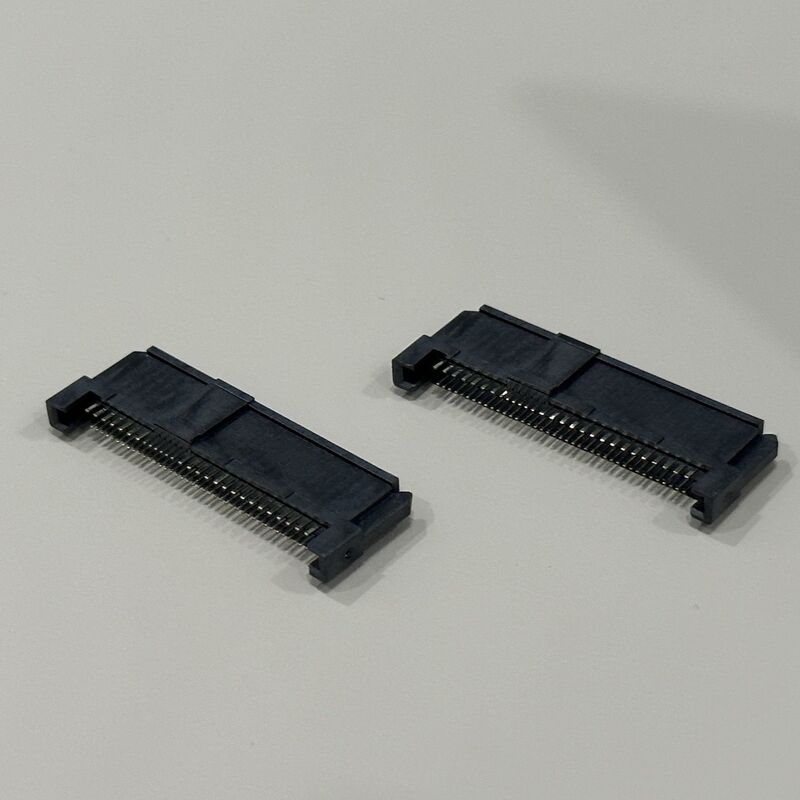 High-Speed SAS 68Pin Female Connector 180 Degree Solder Type Gold Plated 15u Terminal 10.5mm For HDD SSD Server Cable Assembly