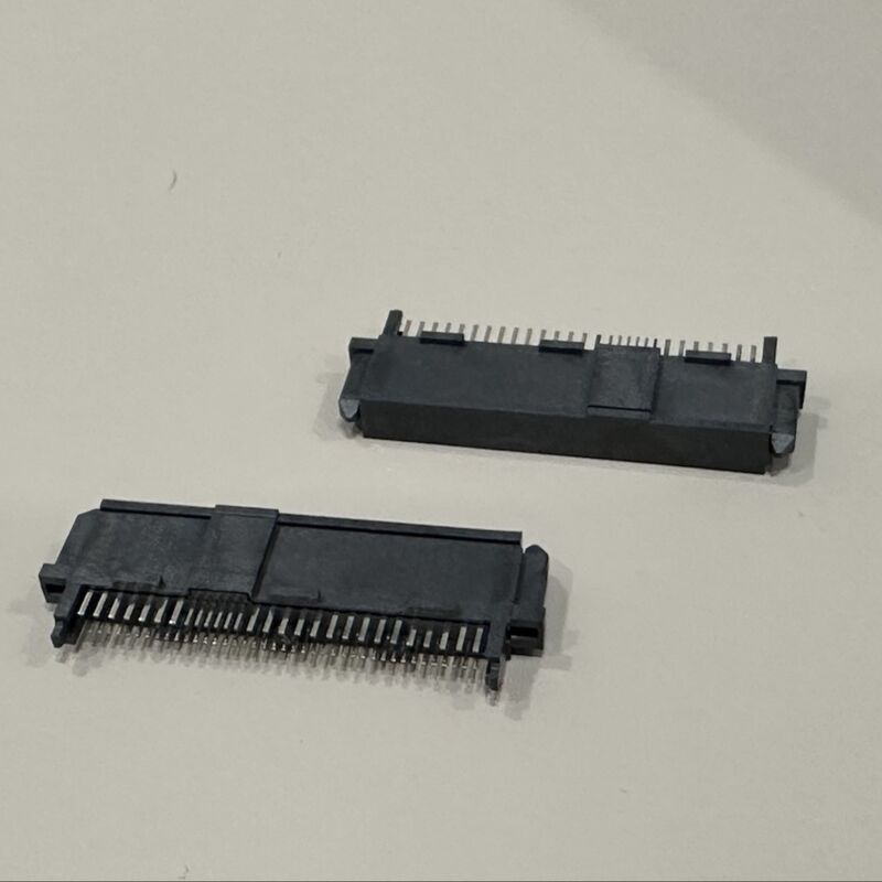 SAS 68Pin Female 180° Wire to Board Connector 30u'' Gold Plated High-Speed Signal Transmission PCB Electronic Connector for Server and Storage Devices