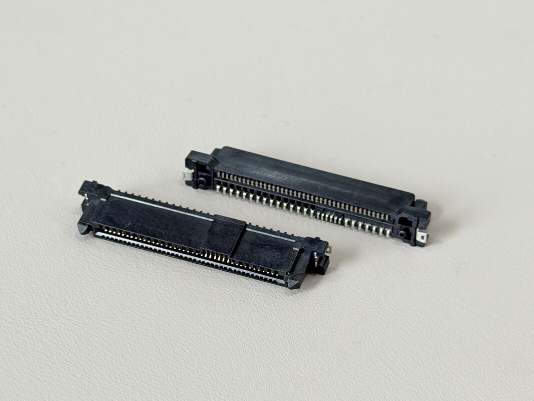 SAS 68Pin Female SMT Gold Plated 30u’’ Wire to Board Connector with PCB – High-Speed Server Storage Data Transmission Connector