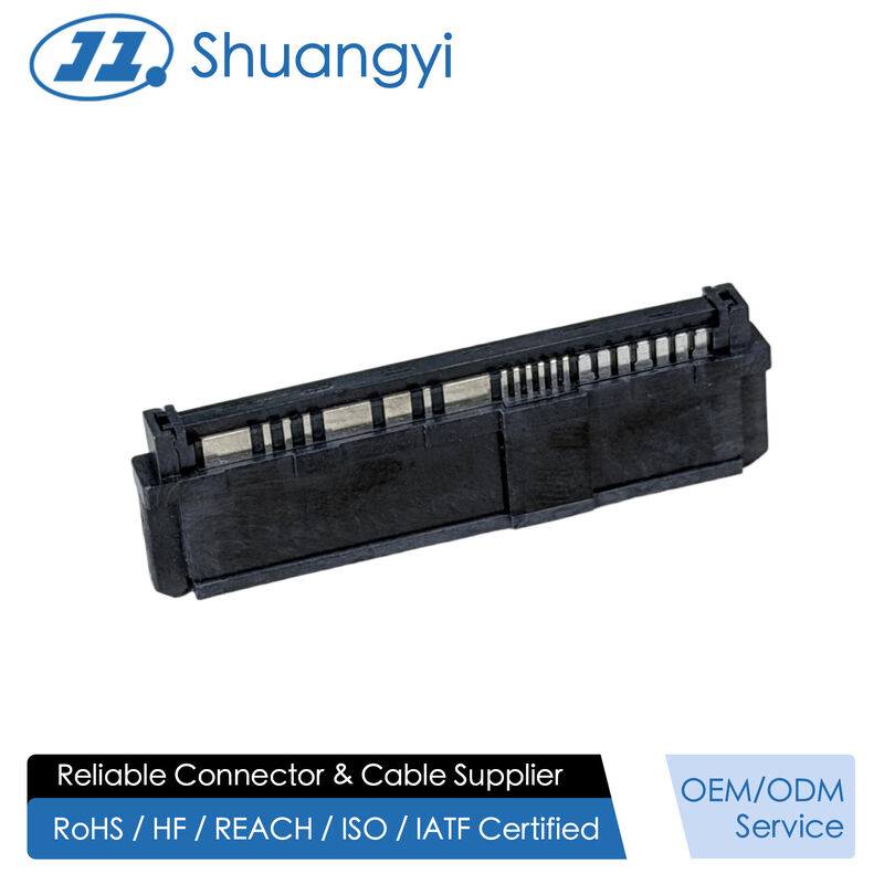 SAS 68-Pin Female Connector Solder Type | Gold-Plated Electronic Signal Terminal for PCIe 5.0, Server, Automotive, PCB Applications