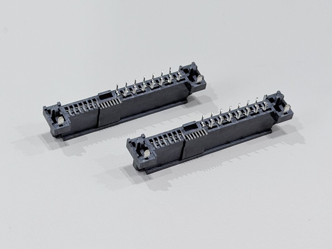 SAS 29-Pin Female Electronic Signal Connector | 15P DIP + 7P SMT Hybrid Terminal, 30U