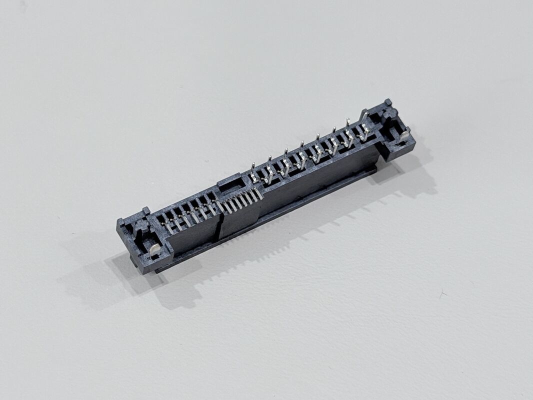 SAS 29-Pin Female Electronic Signal Connector | 15P DIP + 7P SMT Hybrid Terminal, 30U