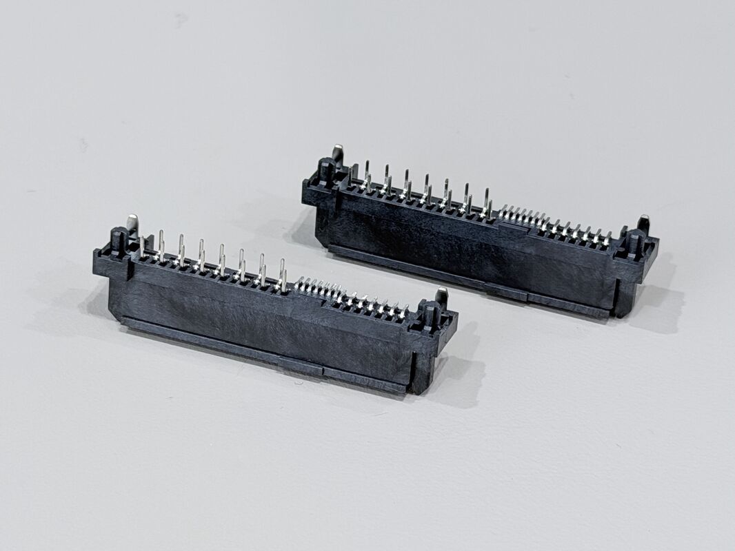 SAS 29-Pin Female Electronic Signal Connector | 15P DIP + 7P SMT Hybrid Terminal, 30U