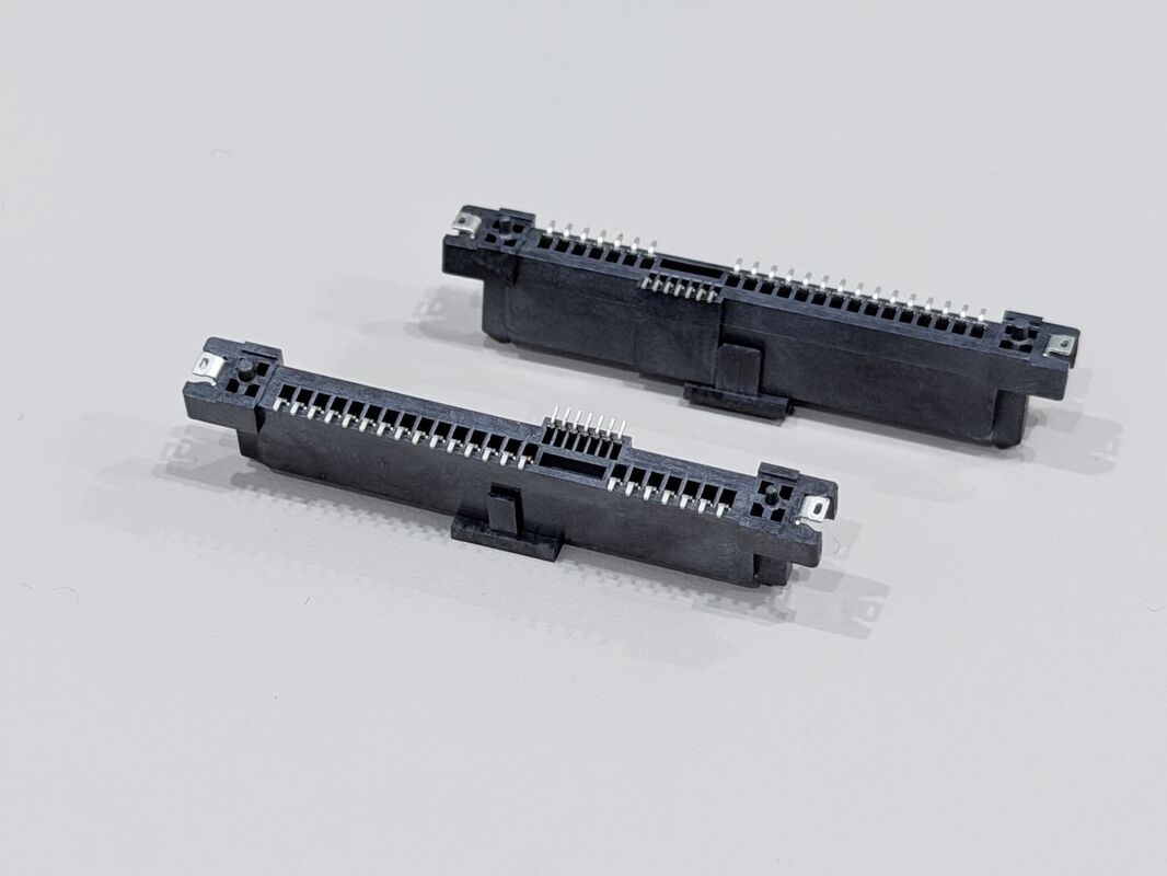 SAS 29-Pin SMT Female Electronic Signal Connector | Gold Flash Terminal PCB Connector for Server, Automotive, High-Speed Transmission