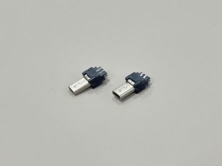 Mini USB 8-Pin Female Wire-End Connector Gold-Plated Brass Shell | Electronic Cable Connector for Power & Signal Transmission