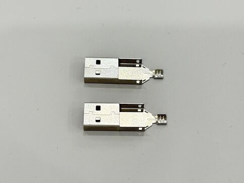 USB 2.0 AM Three-Piece Back Cover Connector | Electrical Signal Wire Cable Terminal Connector | Tin Plated Power Transmission Male Plug