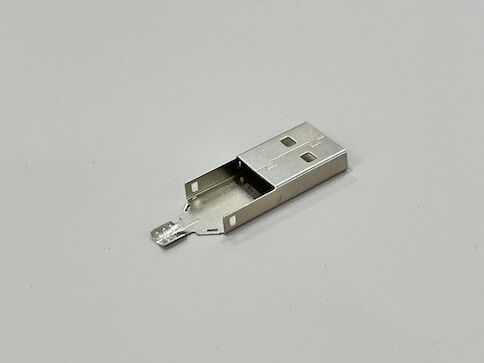 USB 2.0 AM Three-Piece Back Cover Connector | Electrical Signal Wire Cable Terminal Connector | Tin Plated Power Transmission Male Plug