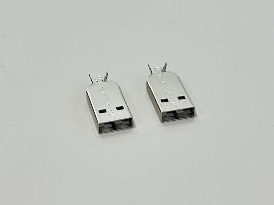 USB 2.0 AM Connector 2-Piece Nickel-Plated Housing | Wire Cable Electrical Terminal Connector for Customization & Power Transmission