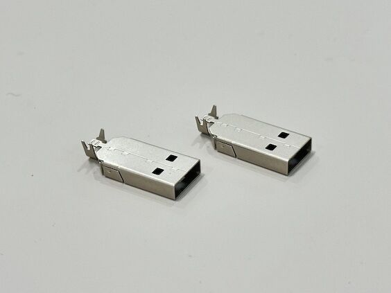 USB 2.0 AM Connector 2-Piece Nickel-Plated Housing | Wire Cable Electrical Terminal Connector for Customization & Power Transmission