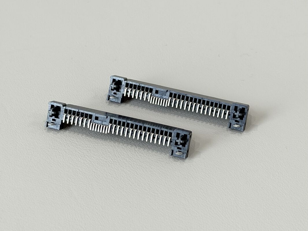 SAS 29 Pin terminal Female Connector with fish fork, SMT, Gold-Plated 30U