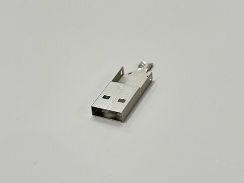 USB 2.0 AM Three-Piece Rear Shell Connector | Pin Wire Cable Electrical Terminal Plated Housing for PCB Customization