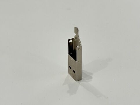 USB 2.0 AM Three-Piece Rear Shell Connector | Pin Wire Cable Electrical Terminal Plated Housing for PCB Customization