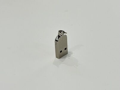 USB 2.0 AM Connector Two-Piece Metal Shell 24.7mm | Pin Wire Cable Electrical Electronic Terminal Connector for Power Transmission & Customization