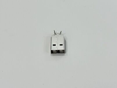 USB 2.0 AM Connector Two-Piece Metal Shell 24.7mm | Pin Wire Cable Electrical Electronic Terminal Connector for Power Transmission & Customization