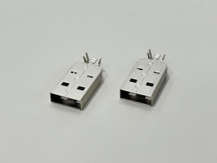 USB 2.0 AM Connector Two-Piece Shell 24.7mm | Electrical Cable Terminal Assembly for Power & Data Transmission