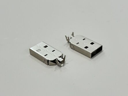 USB 2.0 AM Connector Two-Piece Shell 24.7mm | Electrical Cable Terminal Assembly for Power & Data Transmission