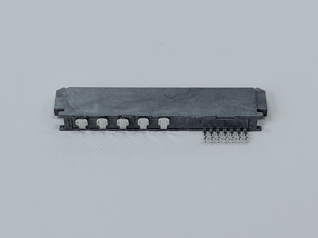 High-Speed SATA 22P IDC Female Pin Connector with Locating Peg, Phosphor Bronze Terminals & Gold G/F Plating | PCB Wire Cable Electronic Connector for Customization