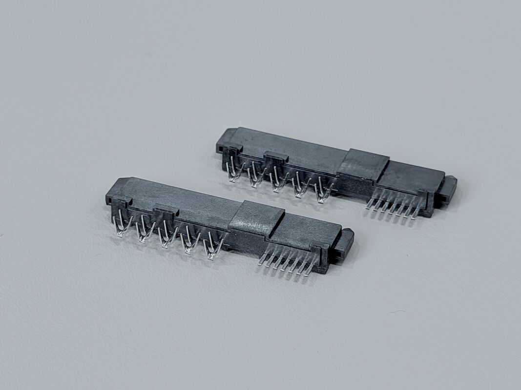 High-Speed SAS 29P IDC Female Pin Connector 180° with Locating Peg, Phosphor Bronze Terminals & 15U
