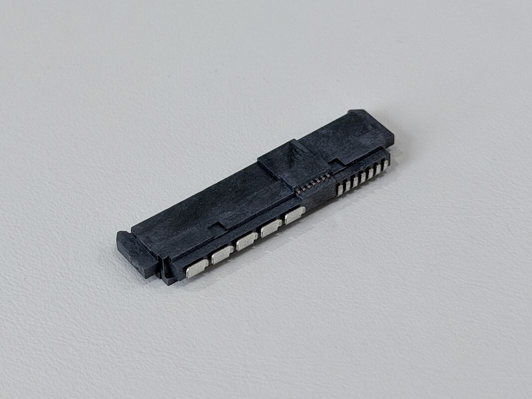 SAS 29P Right-Angle Solder wire Female Cable Connector with Positioning Peg, 15U