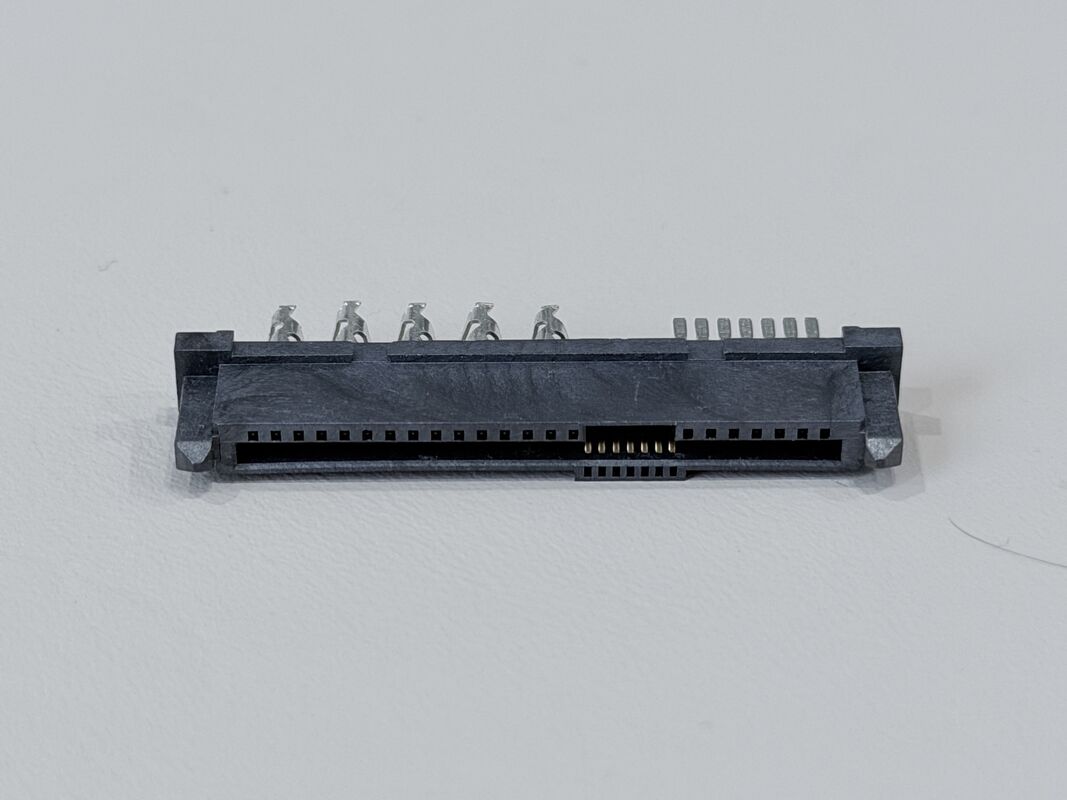High-Reliability SAS 29P 180° IDC Female PCB Connector, Ni/Au/Sn Plated Terminals | Electrical Wire Cable Connector Customization for Server & Power Applications
