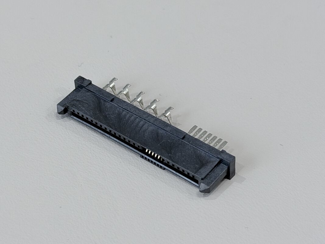 High-Reliability SAS 29P 180° IDC Female PCB Connector, Ni/Au/Sn Plated Terminals | Electrical Wire Cable Connector Customization for Server & Power Applications