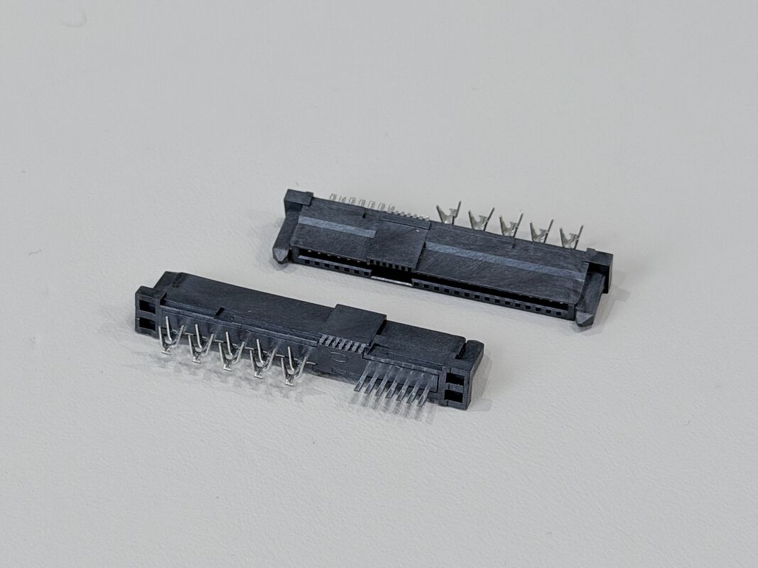 High-Reliability SAS 29P 180° IDC Female PCB Connector, Ni/Au/Sn Plated Terminals | Electrical Wire Cable Connector Customization for Server & Power Applications