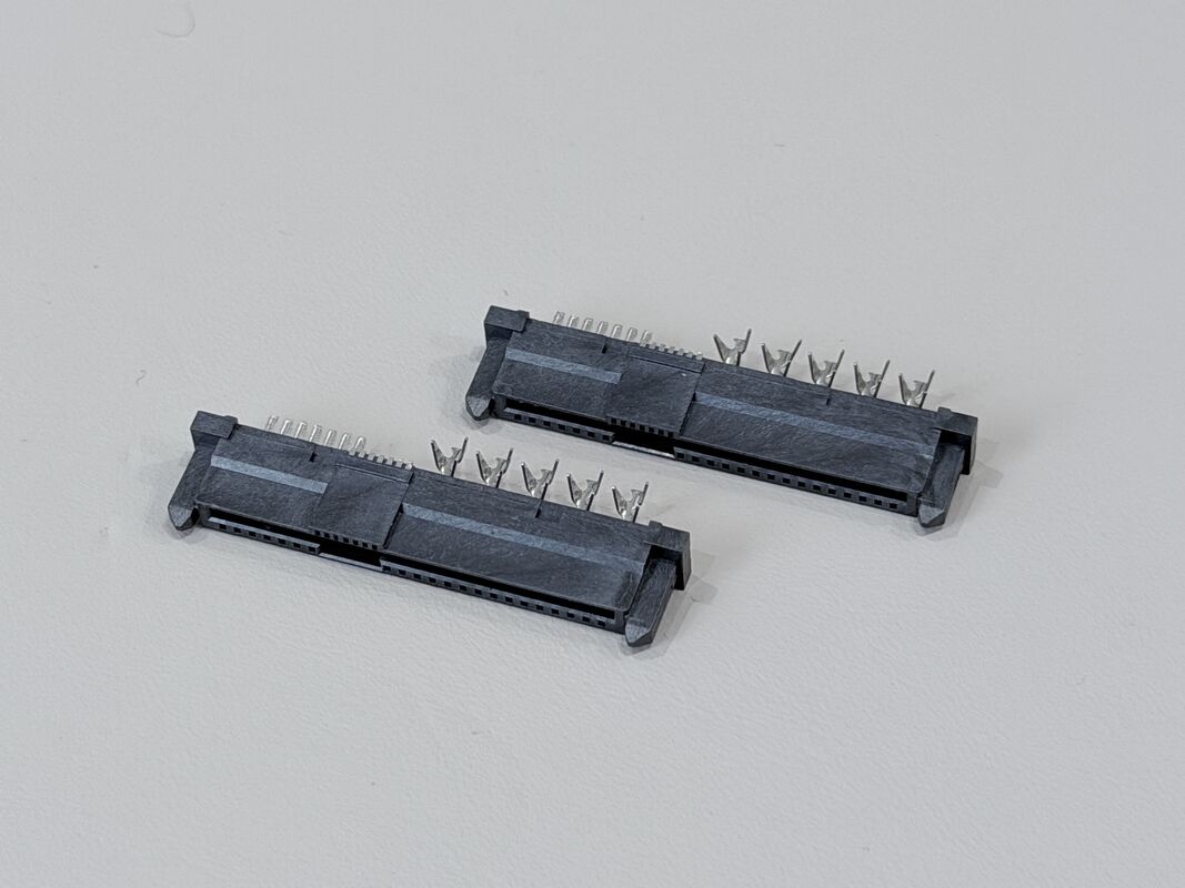 High-Reliability SAS 29P 180° IDC Female PCB Connector, Ni/Au/Sn Plated Terminals | Electrical Wire Cable Connector Customization for Server & Power Applications