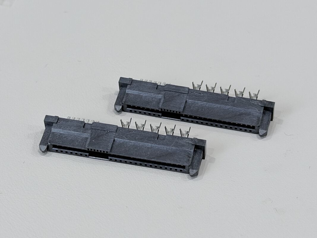 High-Reliability SAS 29P 180° IDC Female PCB Connector, Ni/Au/Sn Plated Terminals | Electrical Wire Cable Connector Customization for Server & Power Applications