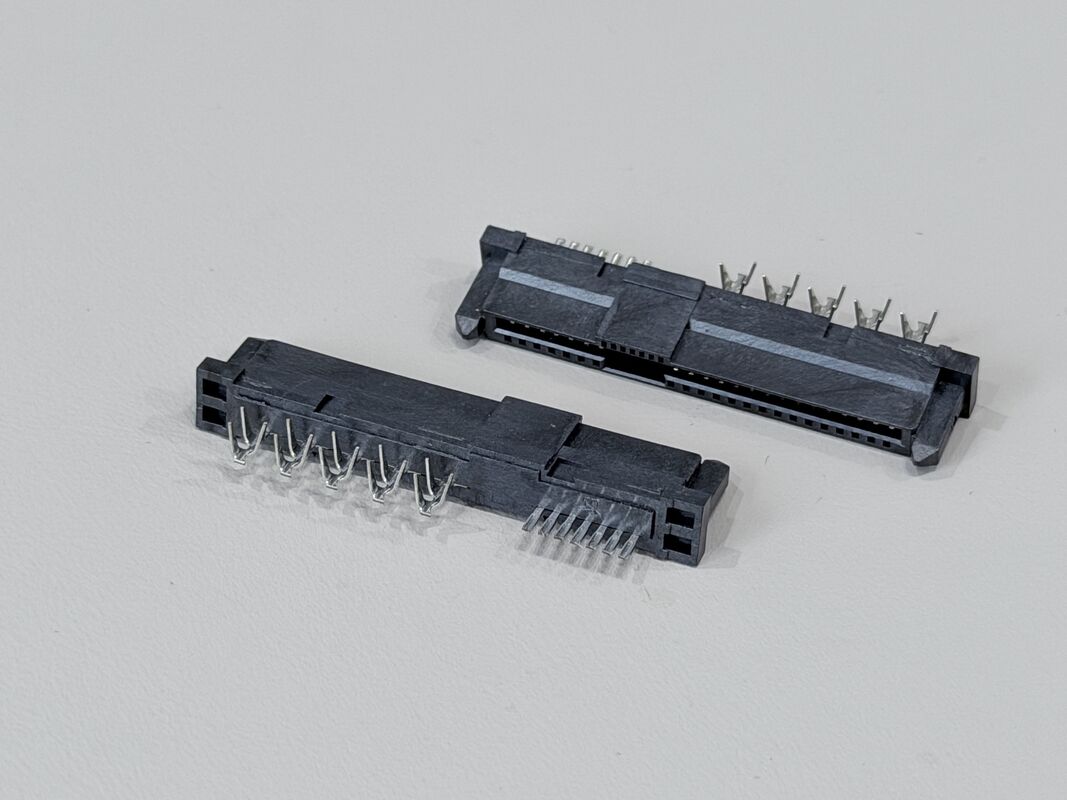 High-Reliability SAS 29P 180° IDC Female PCB Connector, Ni/Au/Sn Plated Terminals | Electrical Wire Cable Connector Customization for Server & Power Applications
