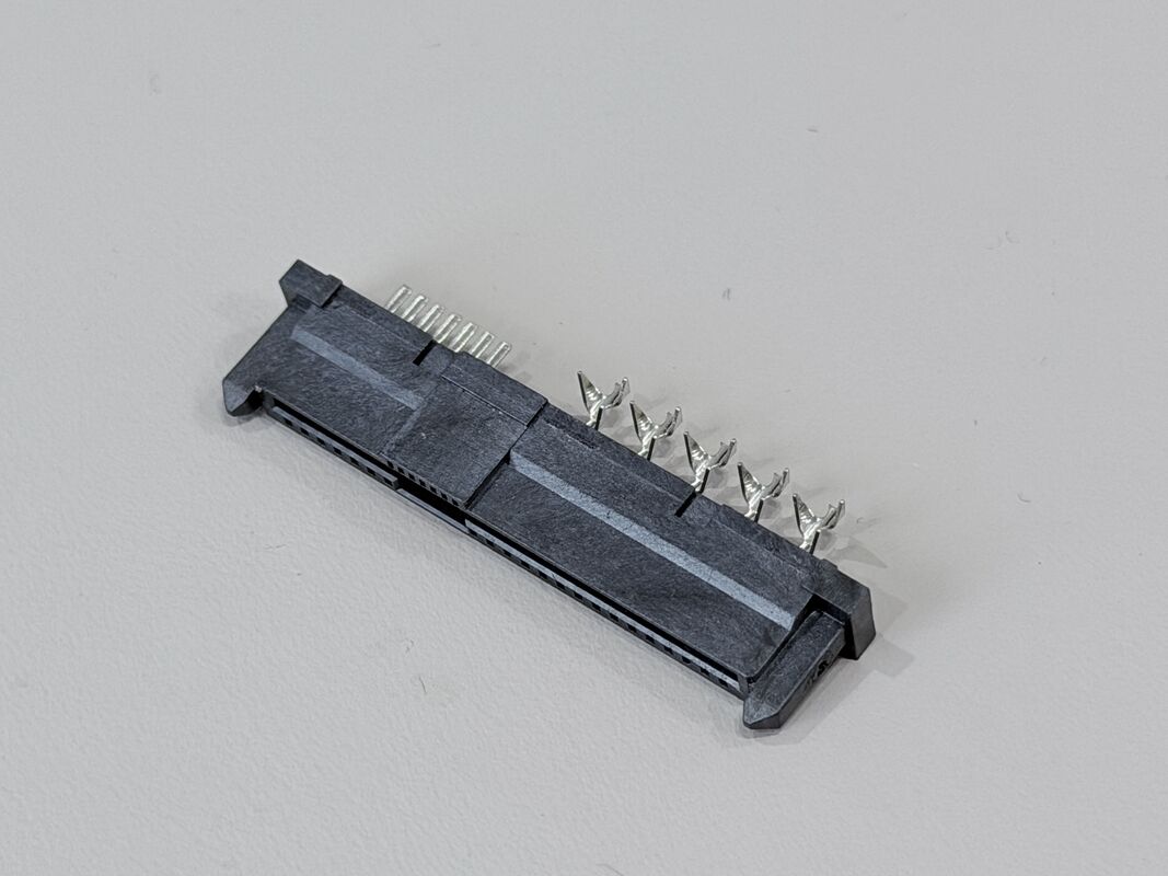 High-Reliability SAS 29P 180° IDC Female PCB Connector, Ni/Au/Sn Plated Terminals | Electrical Wire Cable Connector Customization for Server & Power Applications