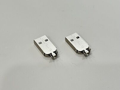 USB 2.0 AM Connector Two-Piece Metal Shell 24.7mm | Electrical Wire Cable Terminal Connector for Power & Data Transmission