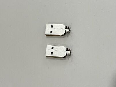 USB 2.0 AM Connector Two-Piece Metal Shell 24.7mm | Electrical Wire Cable Terminal Connector for Power & Data Transmission