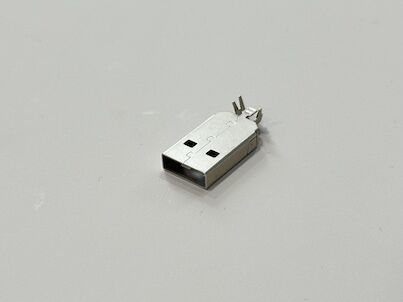 USB 2.0 AM Connector Two-Piece Metal Shell 24.7mm | Electrical Wire Cable Terminal Connector for Power & Data Transmission