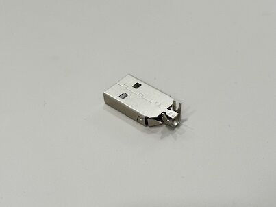 USB 2.0 AM Connector Two-Piece Metal Shell 24.7mm | Electrical Wire Cable Terminal Connector for Power & Data Transmission