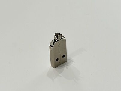 USB 2.0 AM Connector Two-Piece Metal Shell 24.7mm | Electrical Wire Cable Terminal Connector for Power & Data Transmission