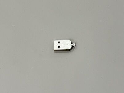 USB 2.0 AM Connector Two-Piece Metal Shell | 24.7mm Length | 2.2mm Cable OD | Electrical Wire Terminal Connector for Data & Power Transmission